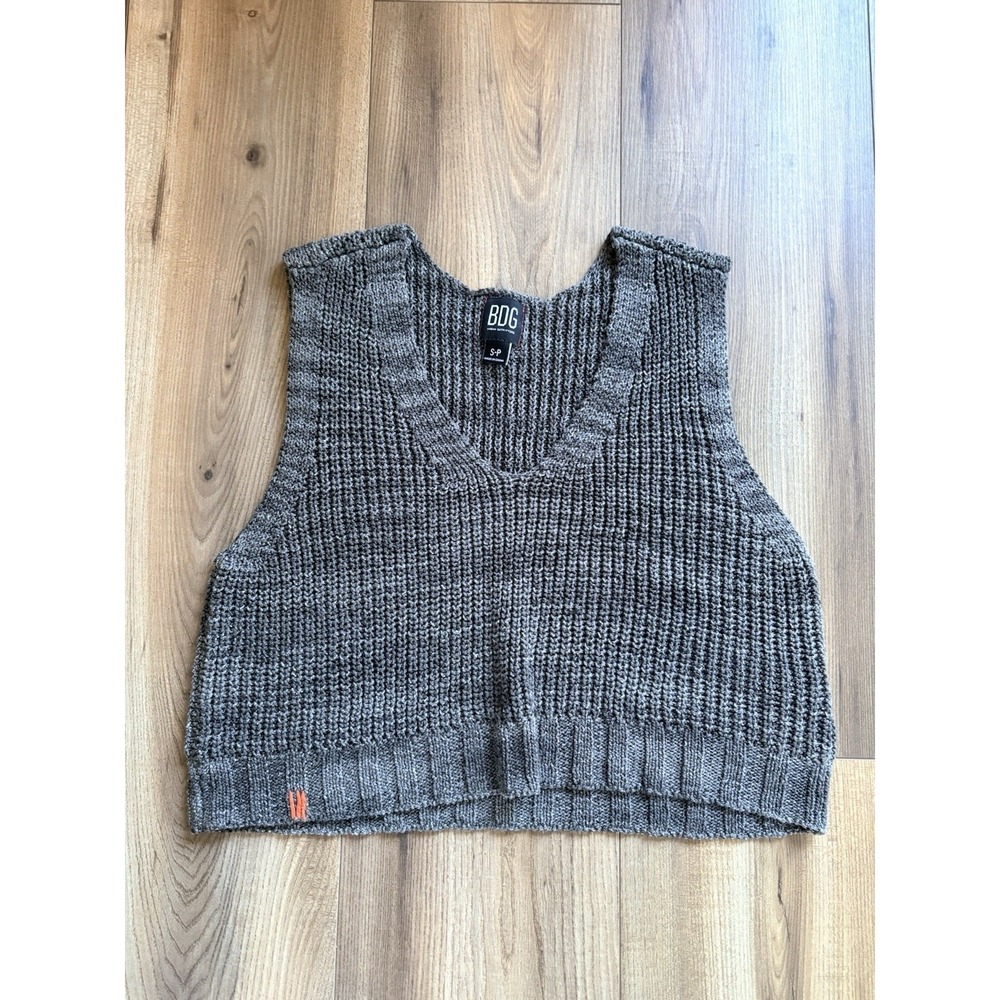 Urban‎ Outfitters BDG Knit Cropped Tank Sweater Gray Women's Small Stretch Comfy